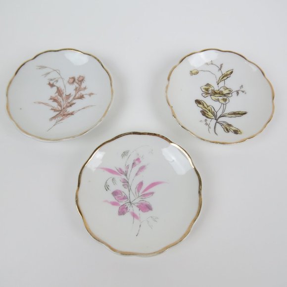 Vintage Other - 3 Vintage Porcelain Butter Pat Dishes